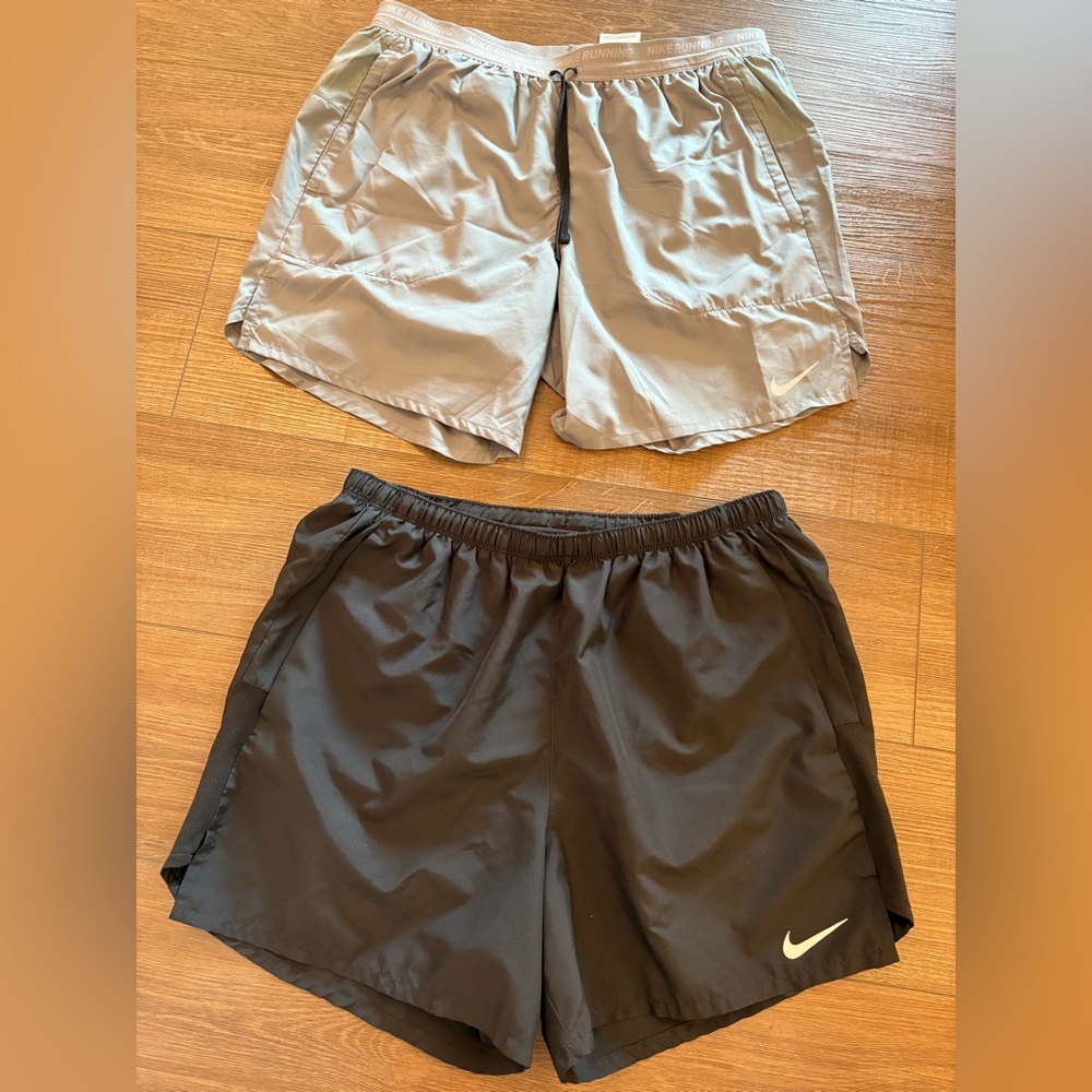 Nike Gray and Black Athletic Shorts
